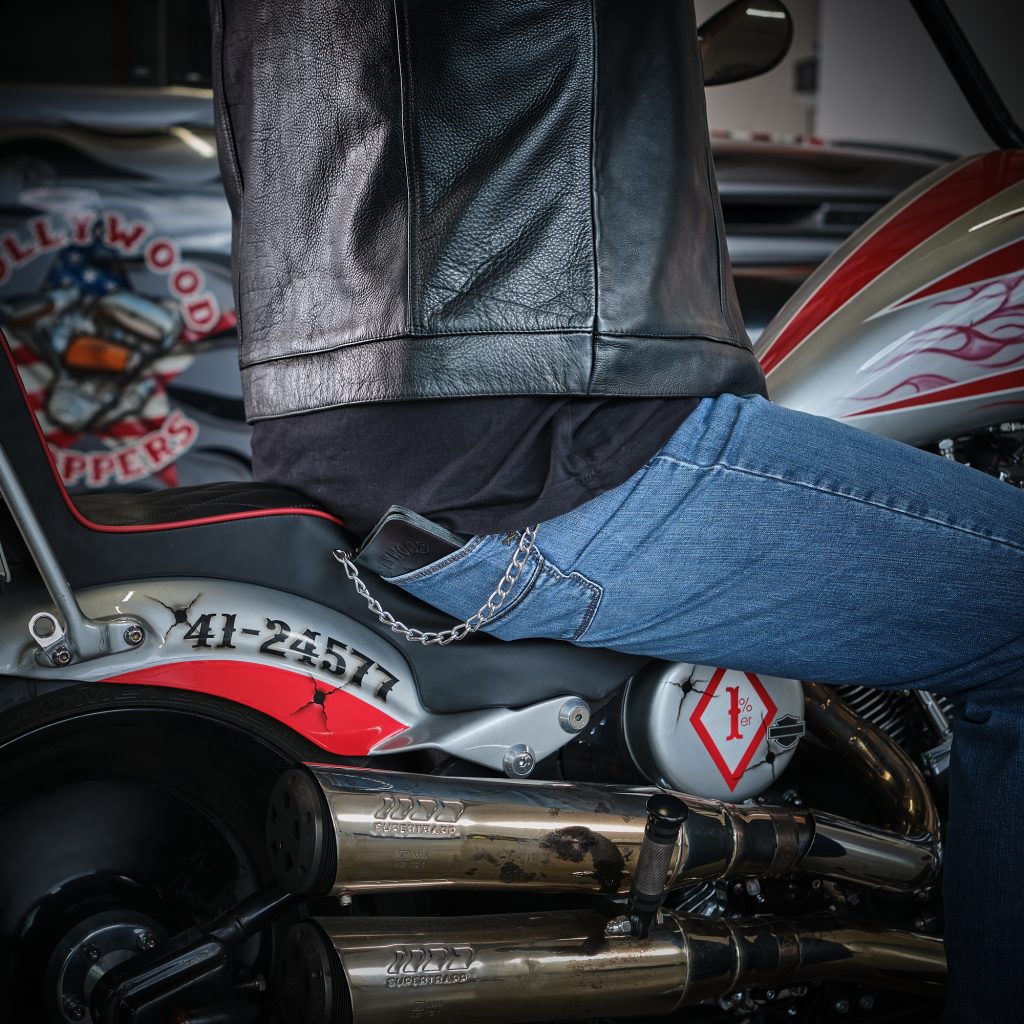 HOLLYWOOD CHOPPERS Echtleder-Biker-Geldbörse