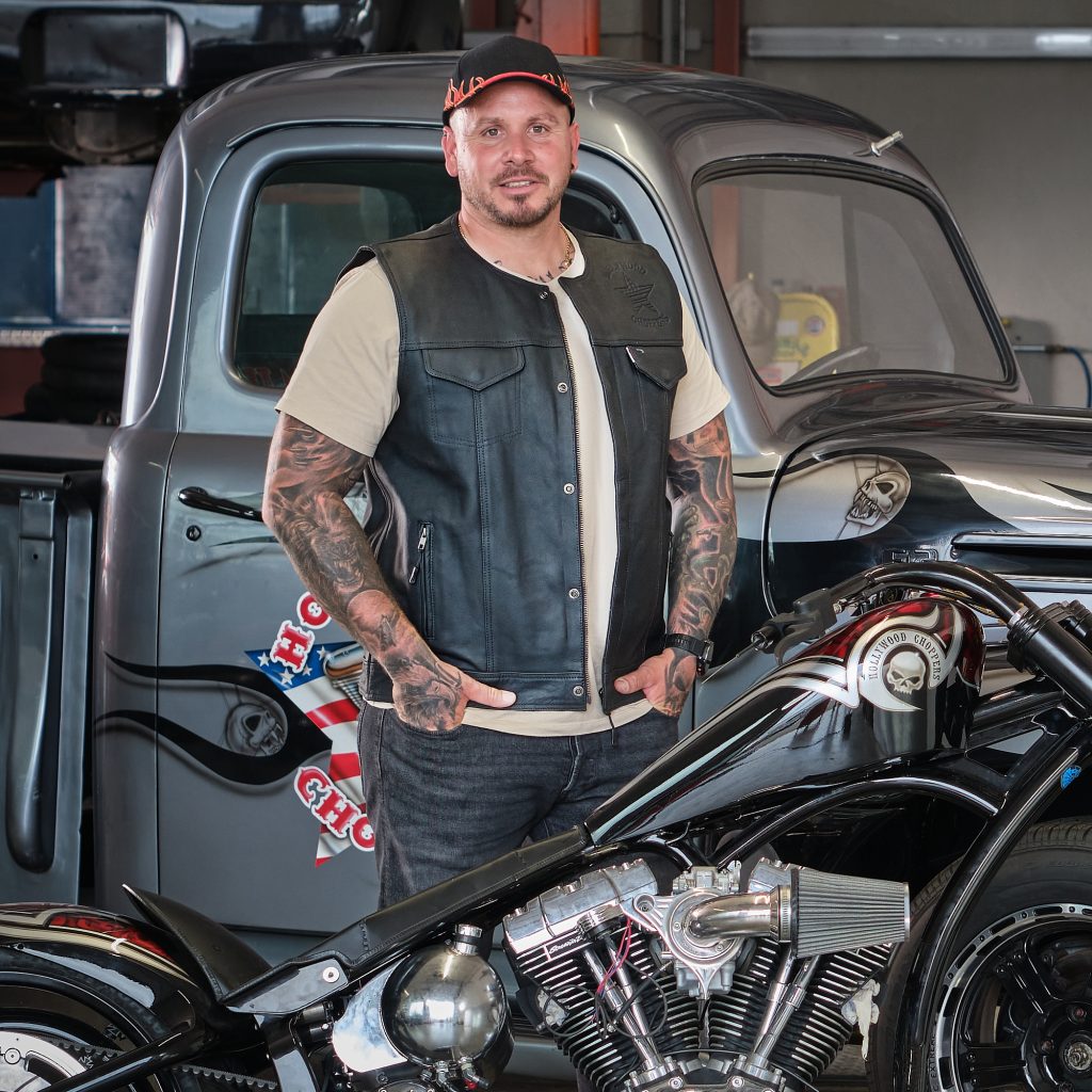 HOLLYWOOD CHOPPERS Lederweste Weste - Büffelleder