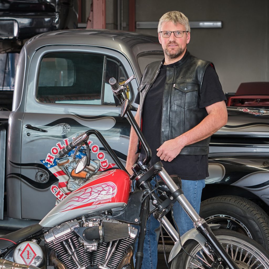 HOLLYWOOD CHOPPERS Echtleder-Bikerweste